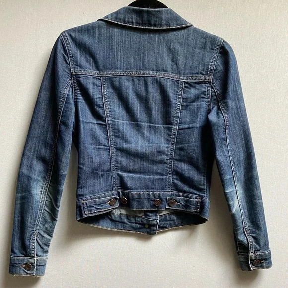 Mavi Short cropped Charlize Jean Jacket Sz  xs - Picture 2 of 13